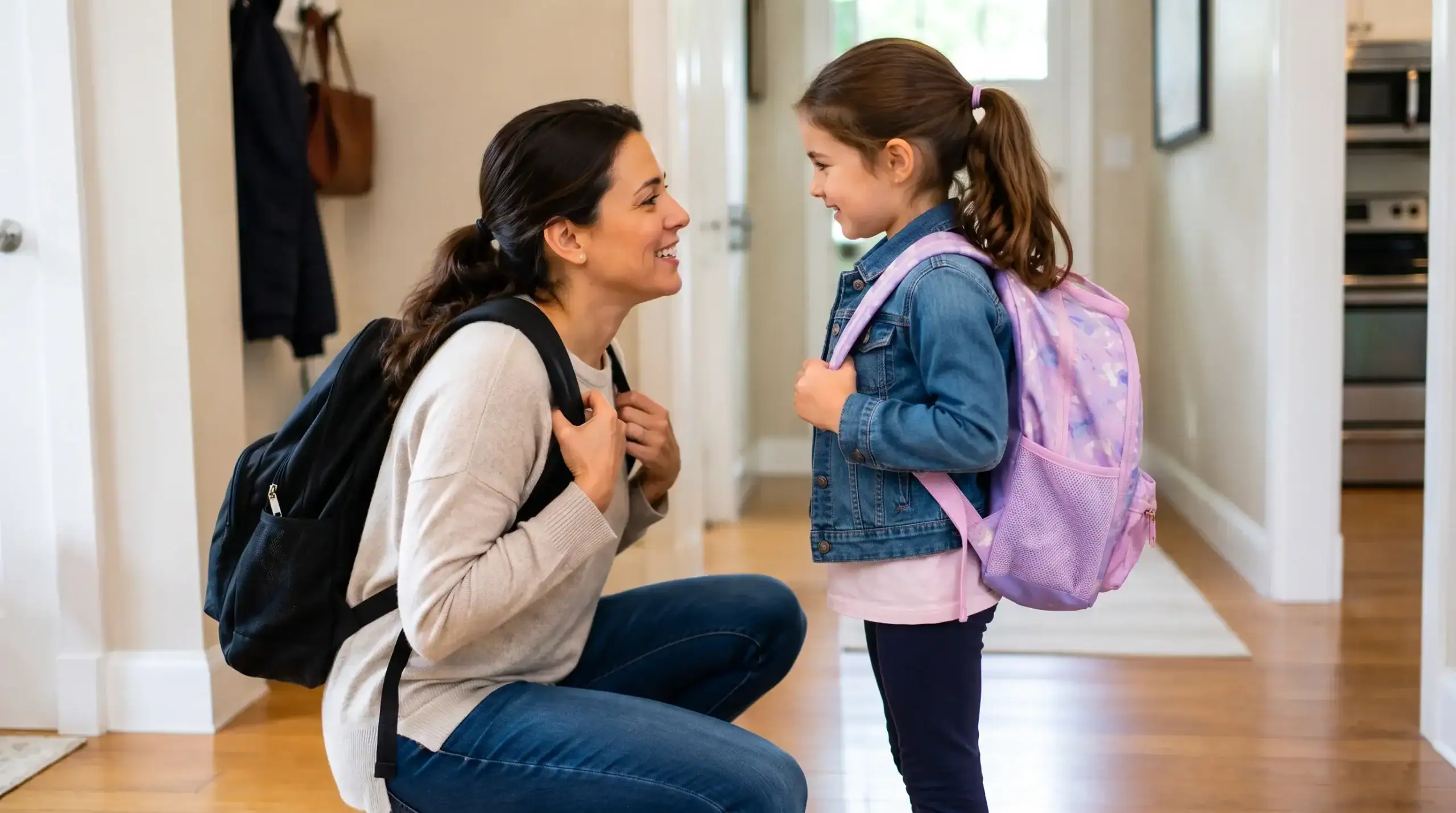 Parent and teacher discussing a child's IEP during a back-to-school meeting