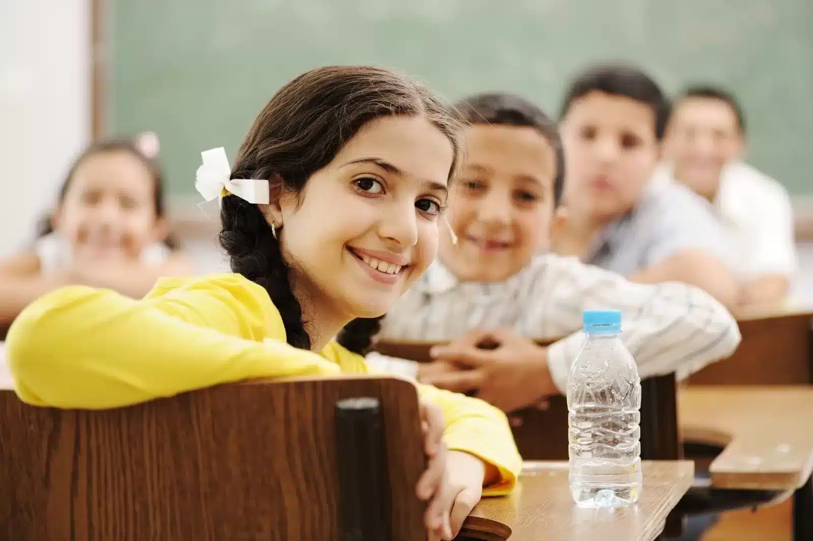 Smiling Student in Class