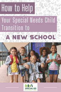 Group of children at school helping one girl in a wheelchair transition to a new school.