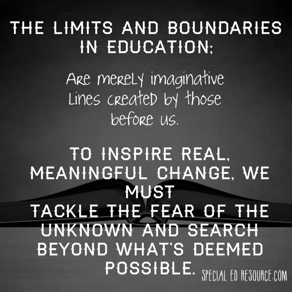 Educational Limits Are Merely Imaginative