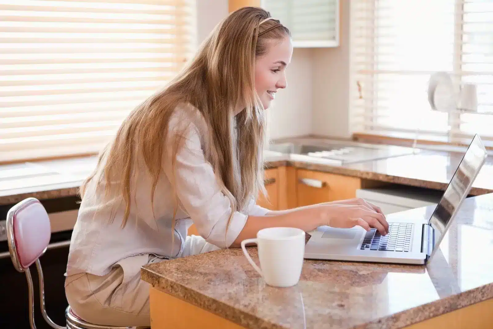 Lady on a laptop