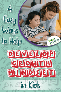 Mom and daughter trying out one of the 4 Easy Ways to Help Develop Growth Mindset in Kids at home.