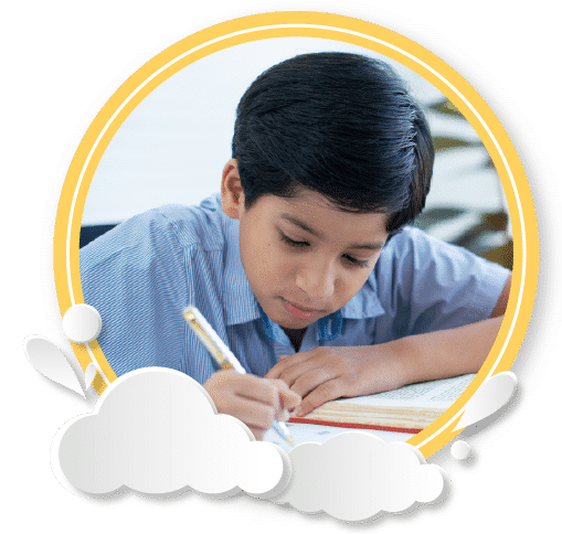 Boy studying