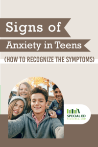 Smiling teenagers standing together appearing happy but is typical of hiding signs of anxiety in teens.