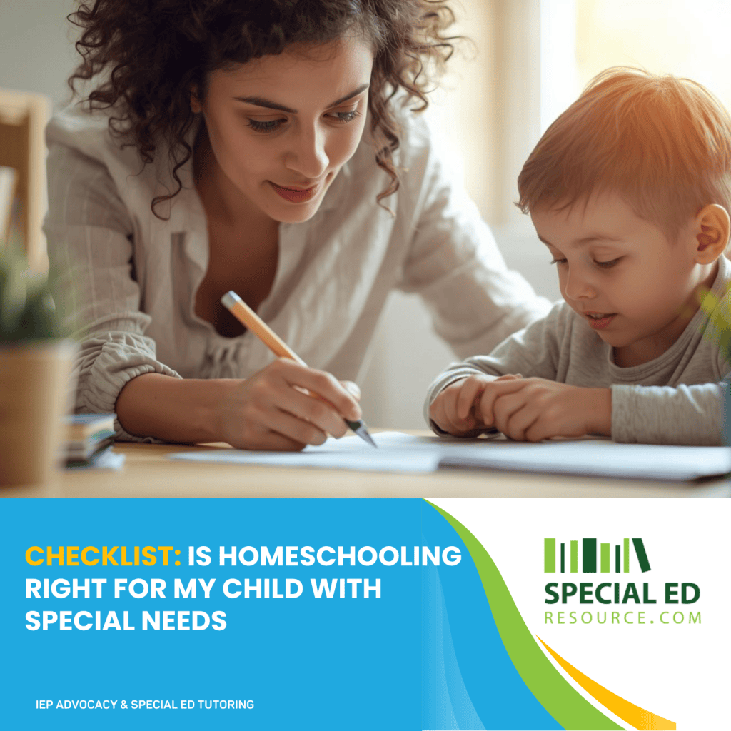 Special Needs Homeschool Readiness Checklist