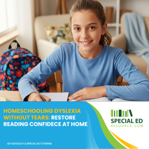 Child reading with parent using dyslexia-friendly homeschool strategies