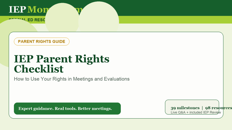 IEP Parent Rights Checklist — IEP Momentum