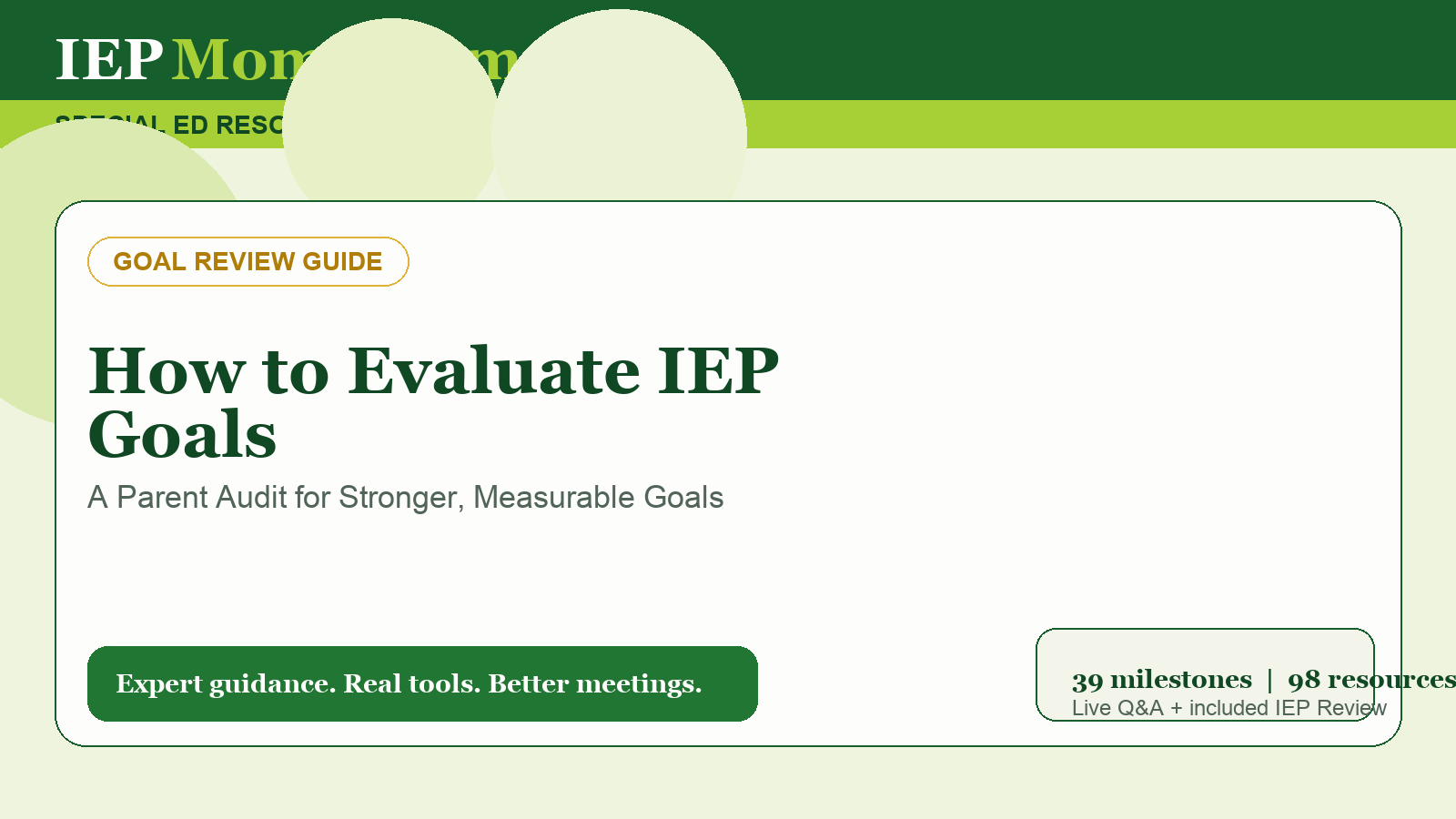 How to Evaluate IEP Goals — IEP Momentum