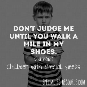 Support Children Without Judgement | Special Education Resource