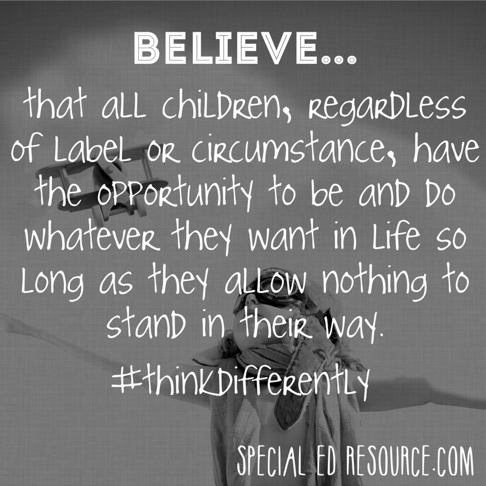 Teach Our Children To Believe  Special Education Resource