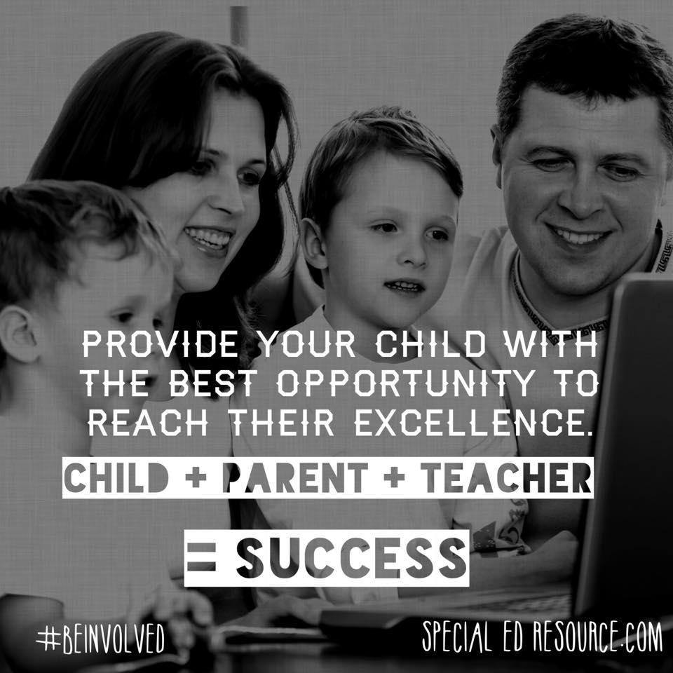 A Child, Parent And Teacher Working Together Creates Success
