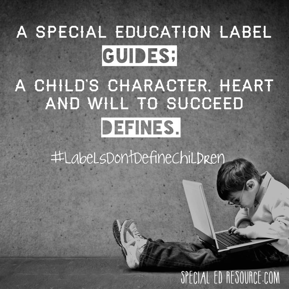 Special Education Labels Don't Define Children | SpecialEdResource.com