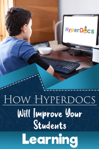 Elementary age boy sitting in front of a computer at home working on his Hyperdoc lesson for school. Read more on How Hyperdocs Will Improve Your Students Learning