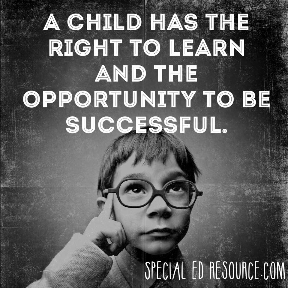 A Child Has The Right To Learn | Special Education Resource