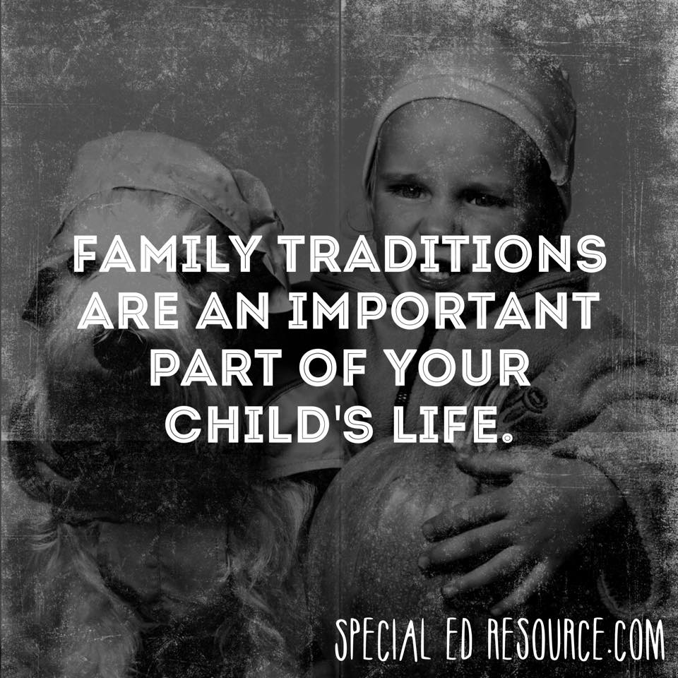 Family Traditions | Special Education Resource
