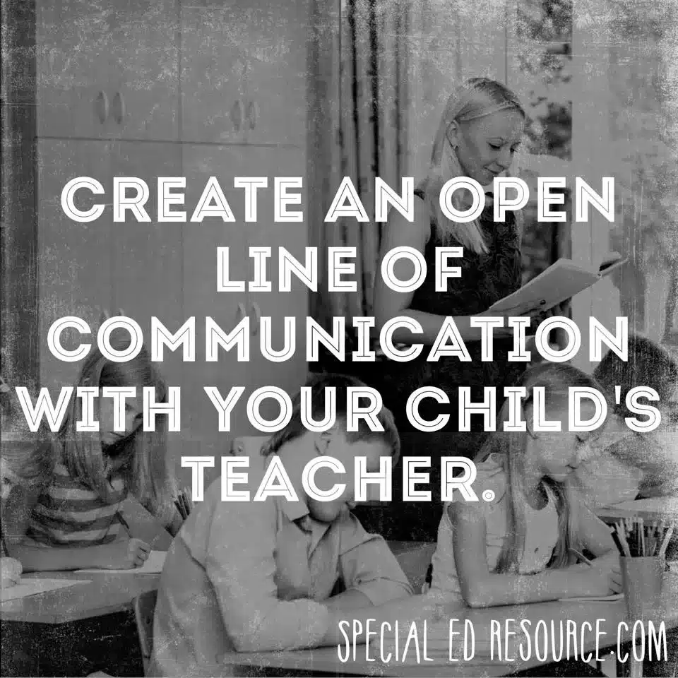Open Lines Of Communication With Your Child's Teacher| Special Education Resource