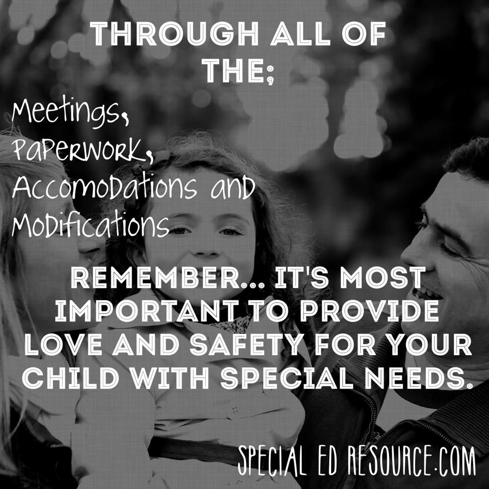 Love Your Child Above All Else | Special Education Resource