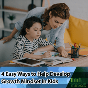 Mom and daughter trying out one of the 4 Easy Ways to Help Develop Growth Mindset in Kids at home.