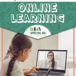 A young girl on a laptop at home with her teacher while the teacher is using scaffolding to improve student success in online learning.