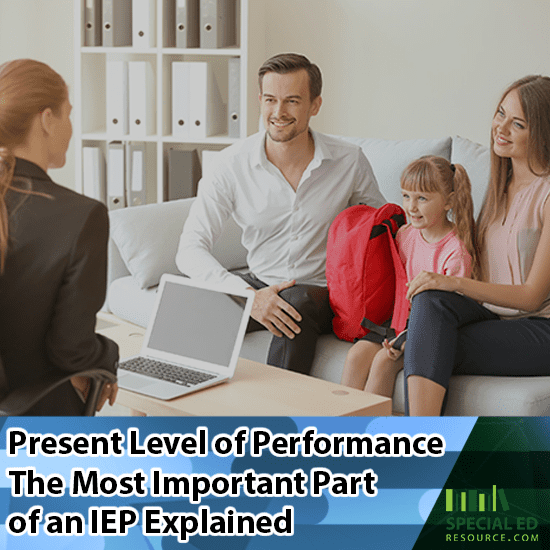 Parents with young daughter meeting with special education teacher about Present Level of Performance The Most Important Part of an IEP Explained