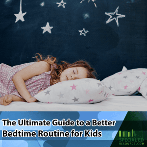 Little girl laying in bed sleeping after her parents read this guide to a better bedtime routine for kids.