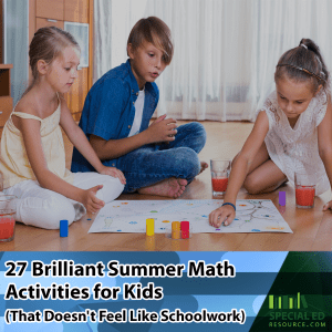 Three Kids playing a board game on the floor at home - one of the summer math activities their parents picked out for them to do that day. 