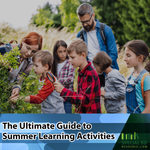 A family exploring nature- one of the many summer learning activities your child will love in this ultimate guide.