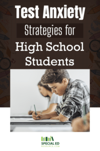 A male and female teen in a classroom confidently taking a test because they applied these proven test anxiety strategies for high school students.