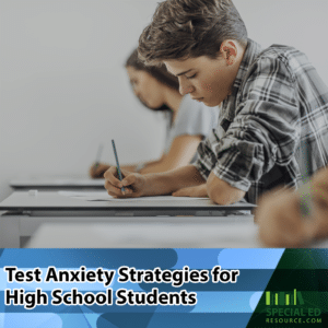 A male and female teen in a classroom confidently taking a test because they applied these proven test anxiety strategies for high school students.