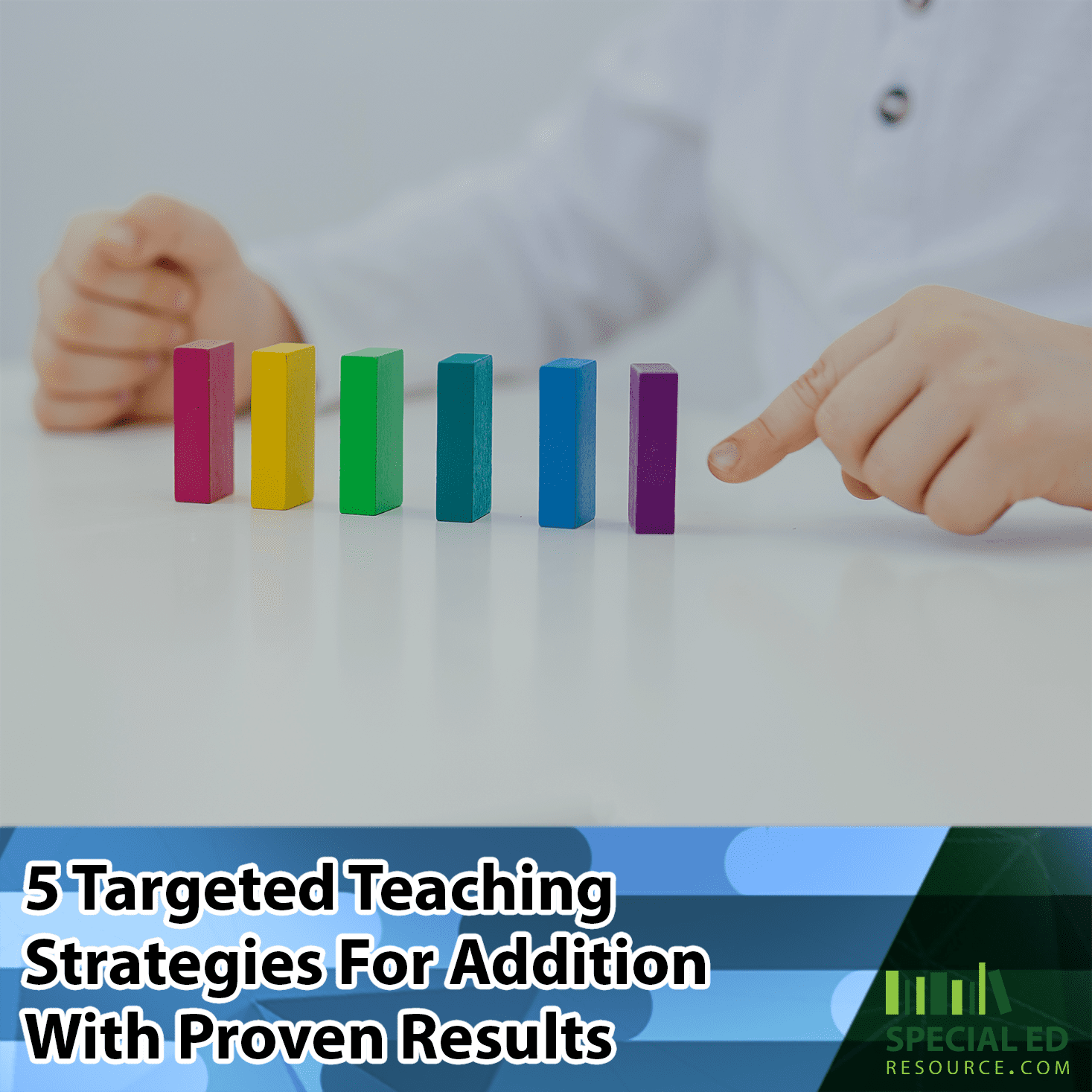 A child using blocks one of these teaching strategies for addition to do his homework at home.