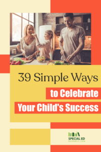Mom, dad, and daughter joyfully cooking in the kitchen together, highlighting one of the ways to celebrate your child's success as a family.