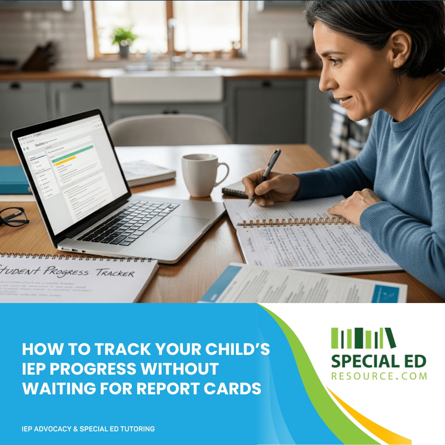 Parent tracking IEP progress with teacher outside of report card time